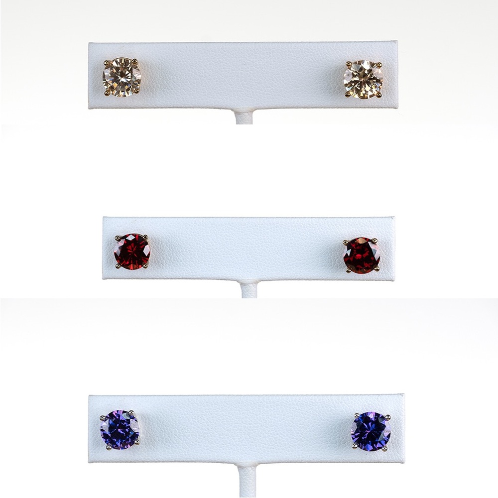 Elegant Multi-Color Stud Earrings Set
